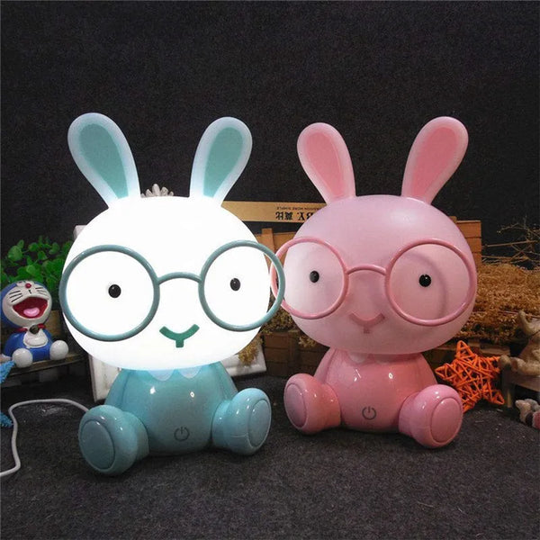 Touch-sensitive LED rabbit night light
