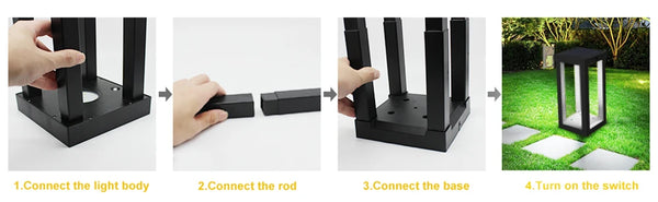 T-SUN Solar Garden Lights – LED Landscape Lighting, IP65 Waterproof for Lawn, Patio & Walkways