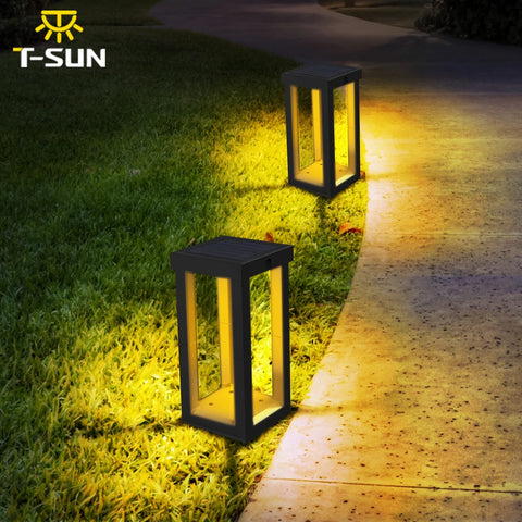 T-SUN Solar Garden Lights – LED Landscape Lighting, IP65 Waterproof for Lawn, Patio & Walkways
