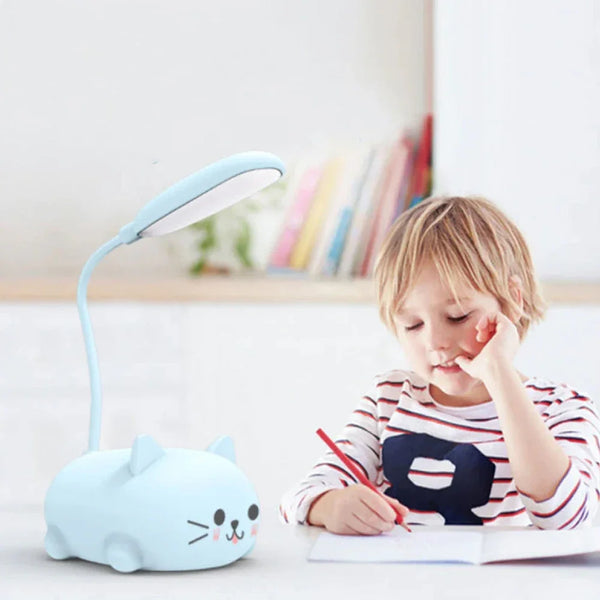 Mini Cute Cat Night Light USB Charging Foldable Small LED Desk Lamp