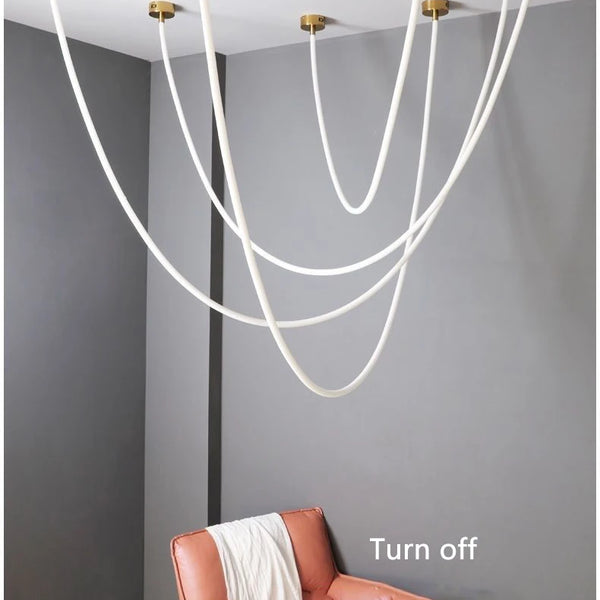 Modern chandelier with 360-degree lighting