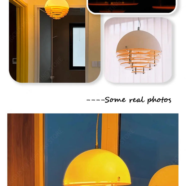 Modern Nordic sunset light acrylic glass pendant light indoor chandelier