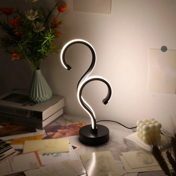 1pc Creative Dual USB Question Mark Table Lamp