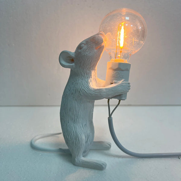 Modern resin LED table lamp with mouse animal