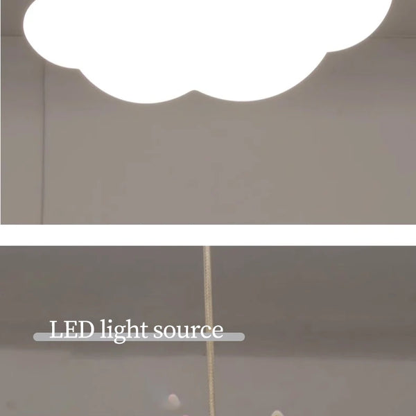 Cloud-shaped unicorn chandelier