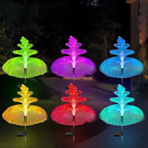 4/6PCS Solar Butterfly Lights – 3-Tier, 7 Colors for Garden & Holiday Decor