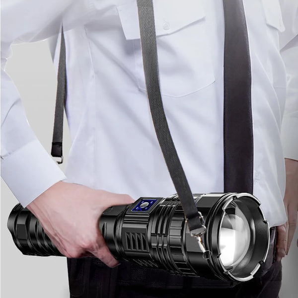 Most powerful tactical LED flashlight, 15000 mAh