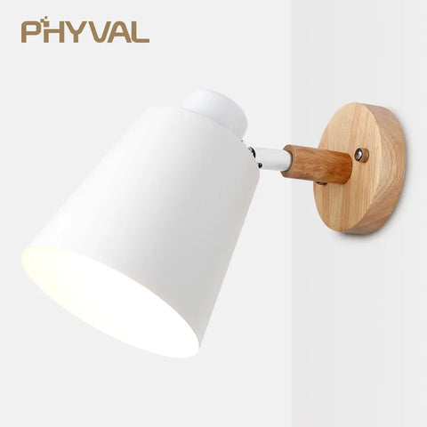 Wooden wall lamp, various colors