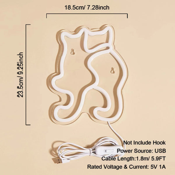 Chi-buy USB Powered Cat Neon LED Sign