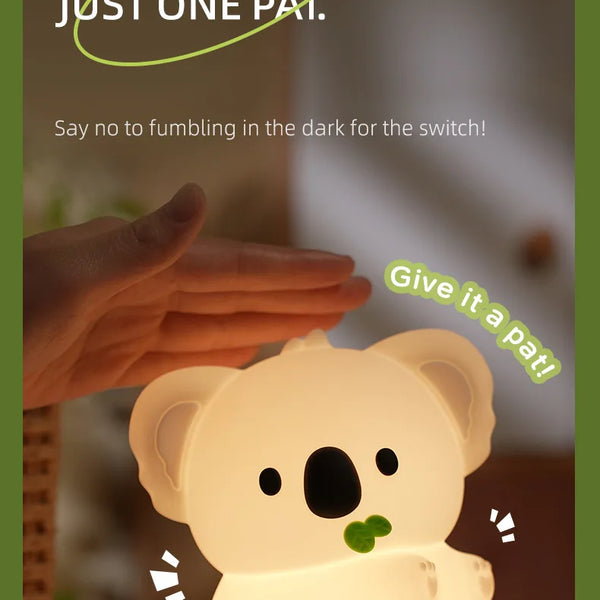 cute koala silicone lamp
