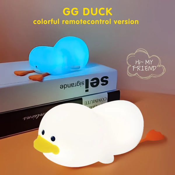 Cute silicone duck lamp