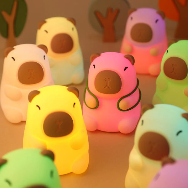 cute capybara silicone lamp