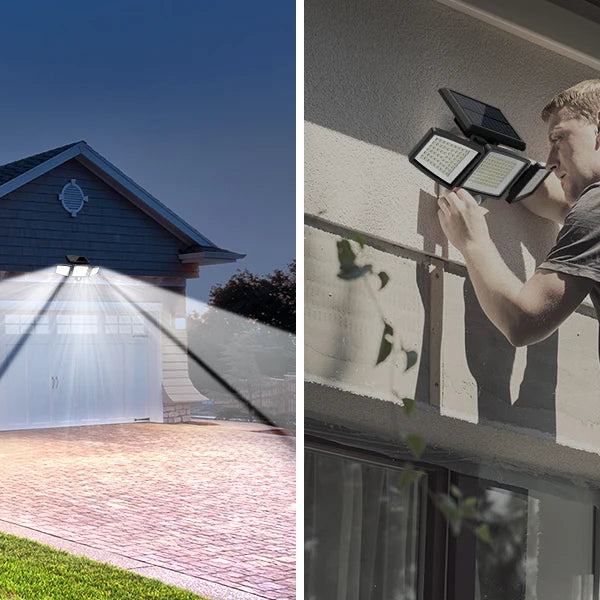 IP65 Waterproof Outdoor Solar Light, 210LED 2500LM Motion Sensor Security Light for Porch, Garage, Yard Entrance, Patio