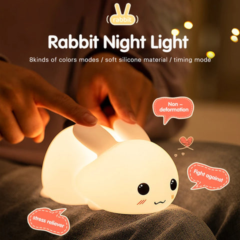 Cute Bunny silicone lamp