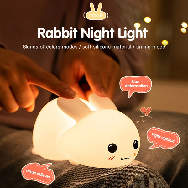 Cute Bunny silicone lamp