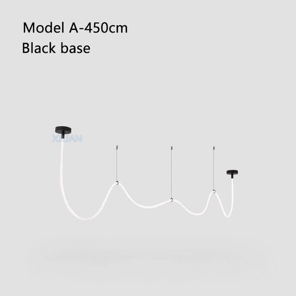 Modern chandelier with 360-degree lighting