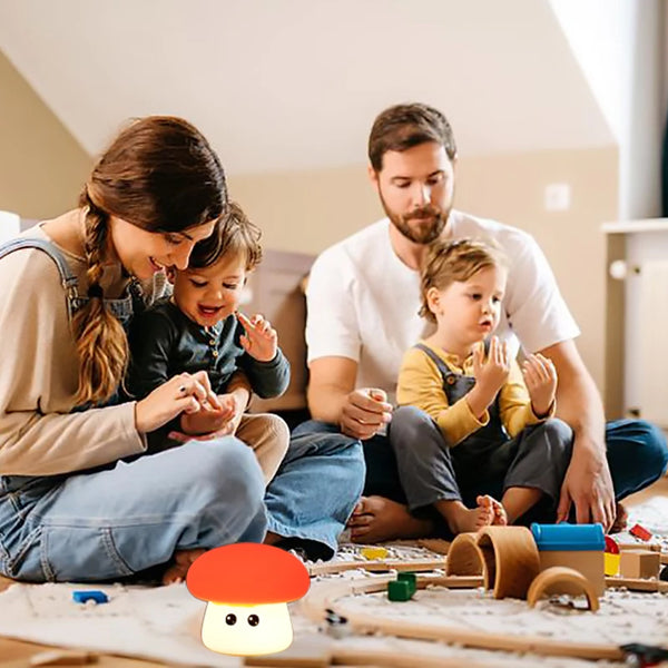 cute mushroom silicone lamp