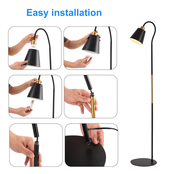 Modern and simple iron LED floor lamp