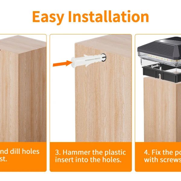 12 Pack 4x4 Solar Post Lights Outdoor, 40 LEDs 30 Lumens Fence Post Solar Lights Outdoor with 3 Modes