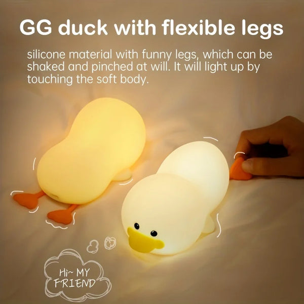 Cute silicone duck lamp