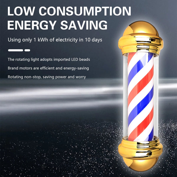 Cylindrical rotating light for beauty salon