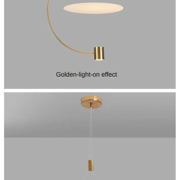 Minimalist acrylic LED pendant light, modern Nordic style