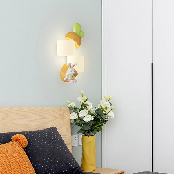 Monkey Rabbit Panda Animal Wall Lamps