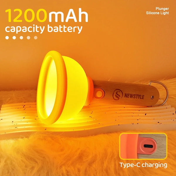 Funny Plunger Silicone Night Light, Creative Halloween