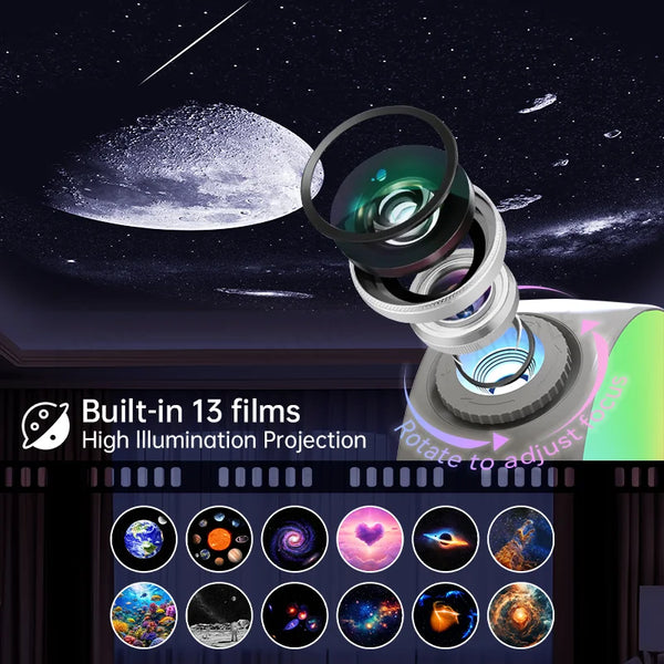 Galaxy Projector, 13-in-1 Night Light, Constellations