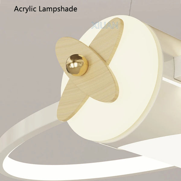 Creative Cartoon Airplane Pendant Lights