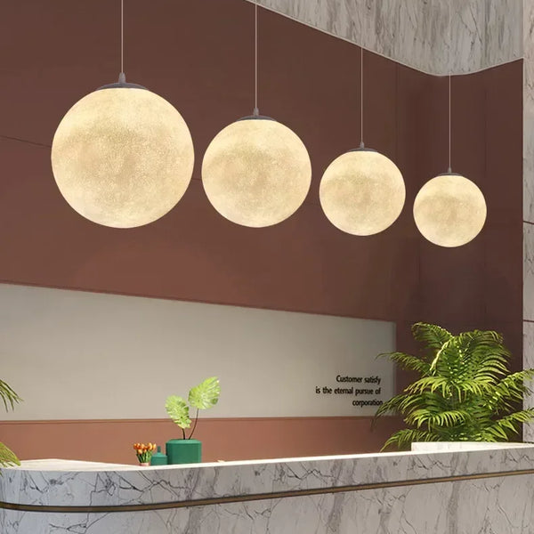 Nordic minimalist style pendant lights moon lamps