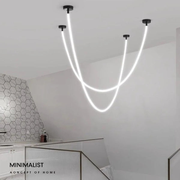 Modern chandelier with 360-degree lighting