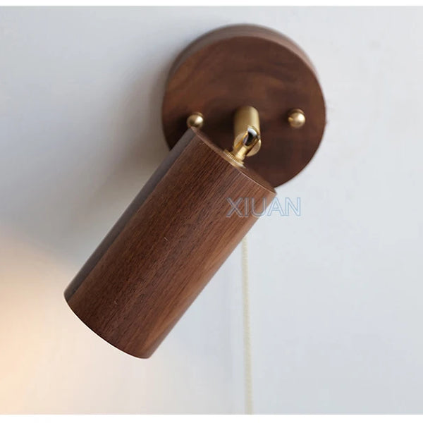 Walnut wood color lamps, Japanese solid wood