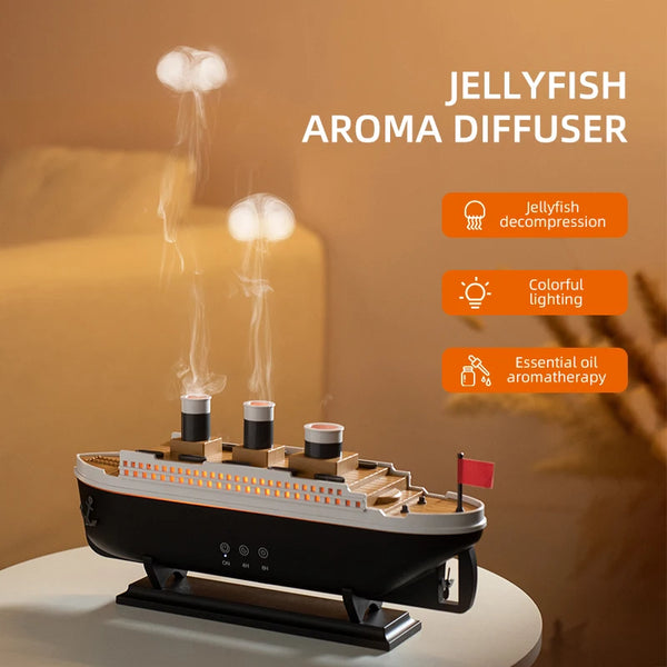 Retro Boat Air Humidifier Ultrasonic Aromatherapy Diffuser