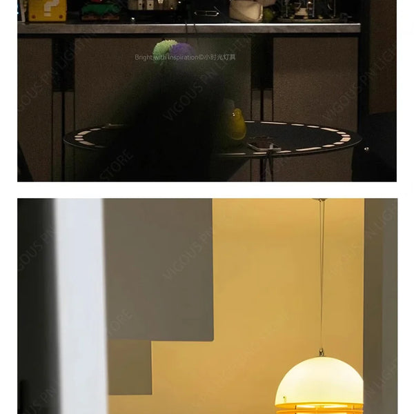 Modern Nordic sunset light acrylic glass pendant light indoor chandelier