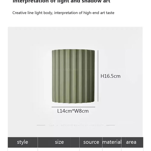 Nordic minimalist resin LED wall light