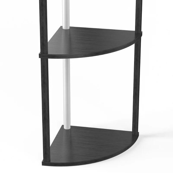 Corner shelf, bookcase with RGB LED lights