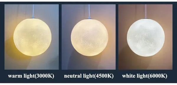 Nordic minimalist style pendant lights moon lamps