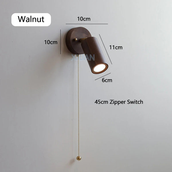 Walnut wood color lamps, Japanese solid wood