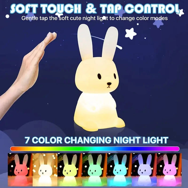Cute silicone bunny lamp