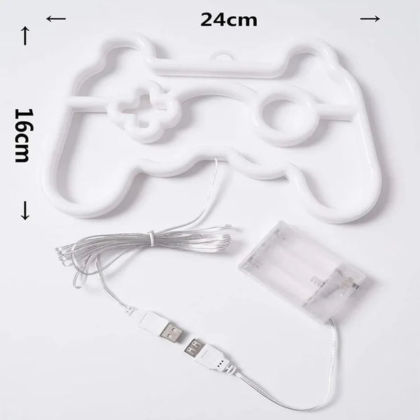 Video game controller neon sign