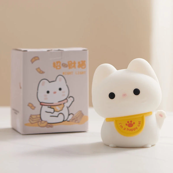 Cute silicone cat lamp