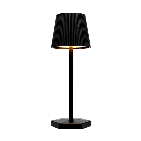 Rechargeable LED table lamp with touch switch and 3 levels of dimmable intensity.