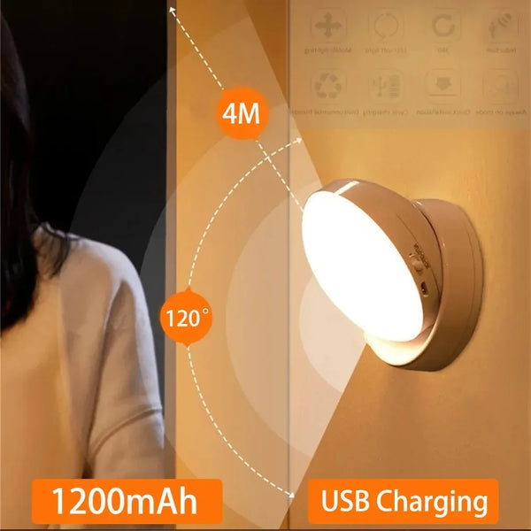 Wireless Rotating LED Motion Sensor Night Light