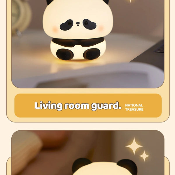 Silicone panda lamp