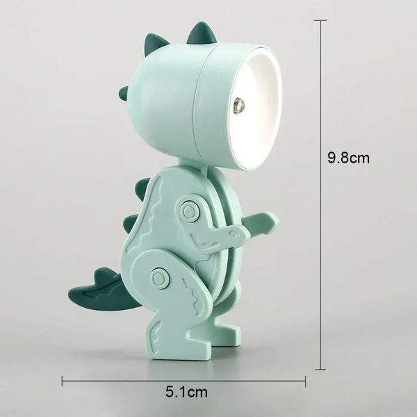 Mini Foldable Magnetic Dinosaur Night Light Battery Operated LED Lamp