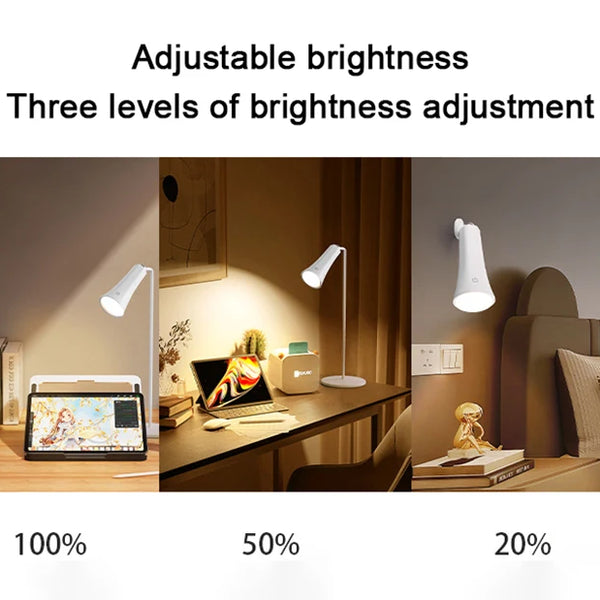 USB Rechargeable LED Magnetic Table Lamp with Dimmable Dimmer