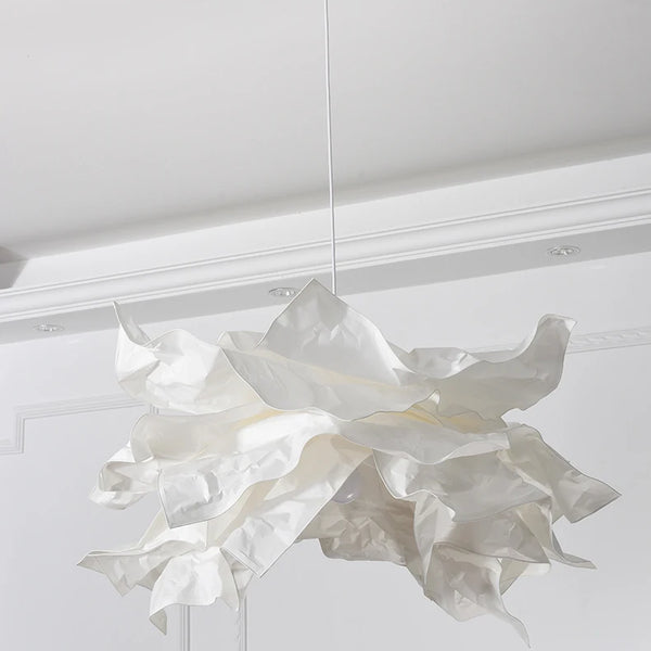 DIY White Paper Cloud Chandelier