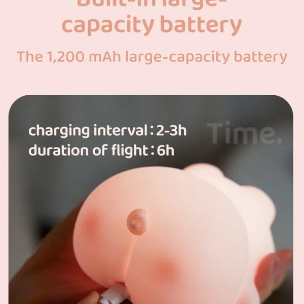 Pink Piggy Silicone Lamp