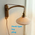Retro folding wall lamp in solid walnut wood